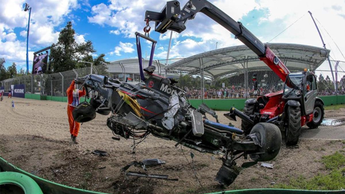 Así quedó el McLaren de Alonso en Melbourne