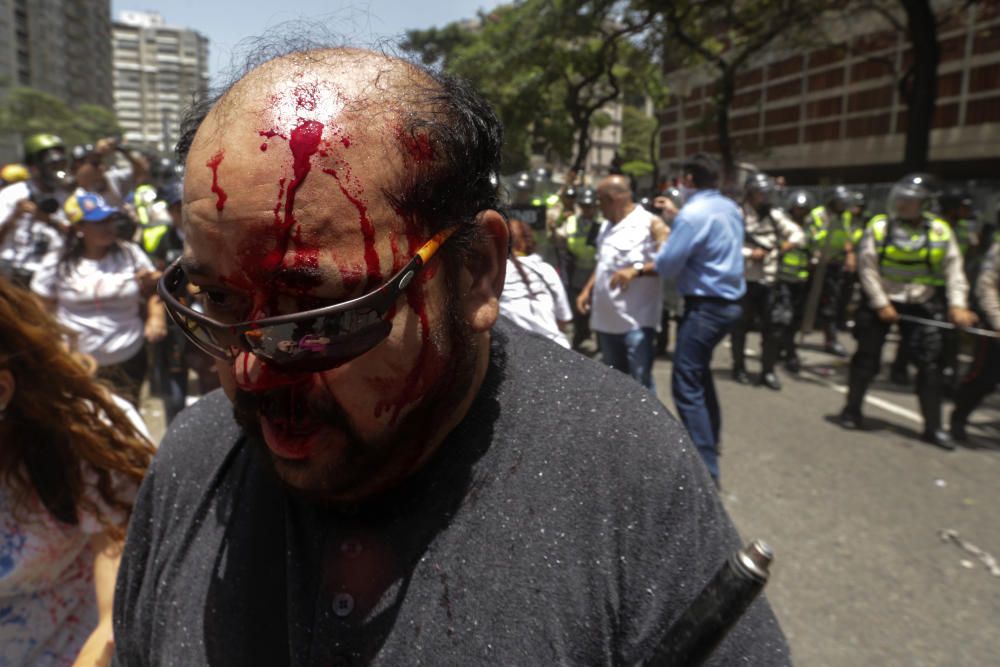 Incidentes en la marcha opositora en Venezuela