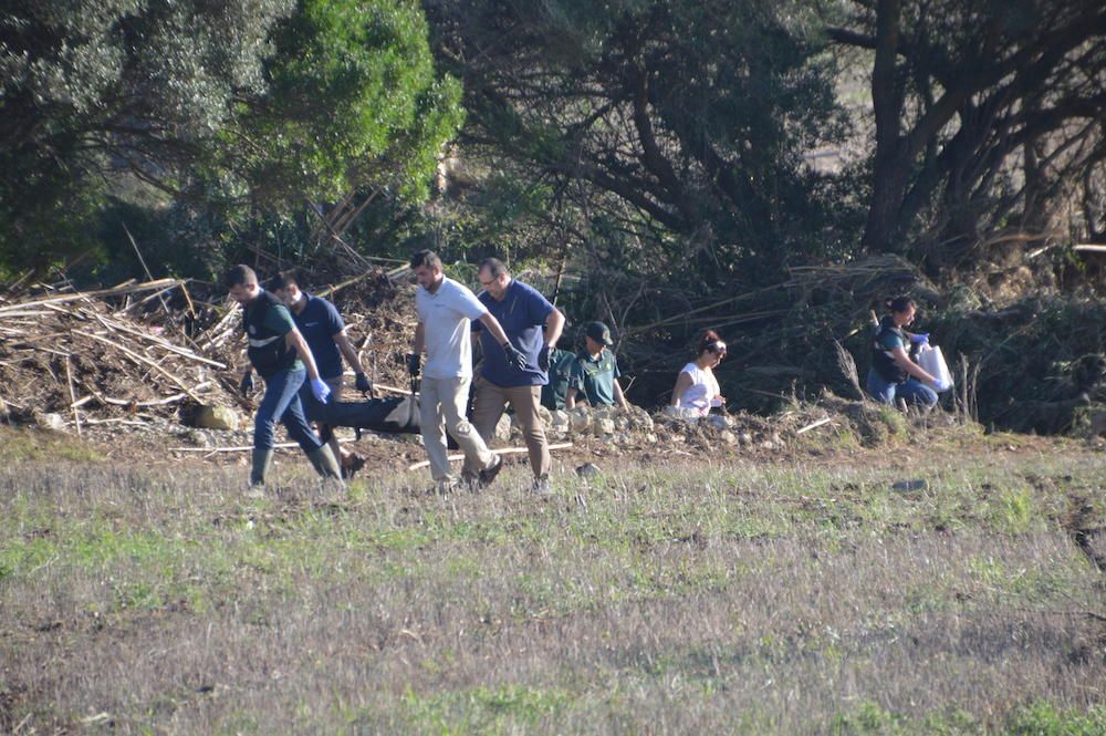 Levantamiento de los dos últimos cadáveres encontrados tras las inundaciones en Sant Llorenç