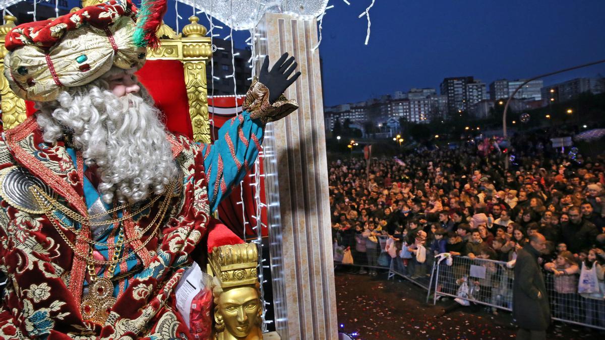 El Rey Melchor en una imagen de archivo de las Cabalgatas de Vigo