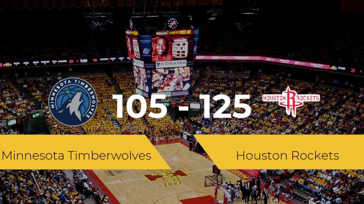 Houston Rockets gana a Minnesota Timberwolves (105-125)