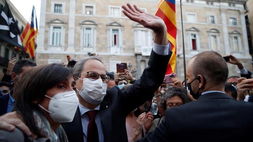 Torra visita a los independentistas presos en su primer día como expresidente