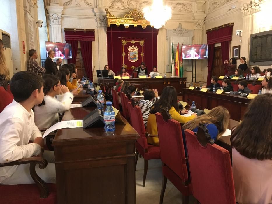 El Ayuntamiento de Málaga celebra el pleno infantil