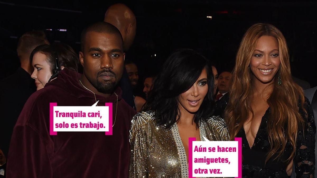 Kanye West, Kim Kardashian y Beyoncé cuando eran amigos