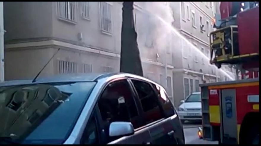 Incendio en la calle Leandro Martínez Marín