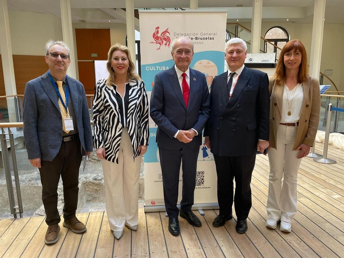El encuentro empresarial Casa Valonia, celebrado en el Rectorado de la Universidad de Málaga.
