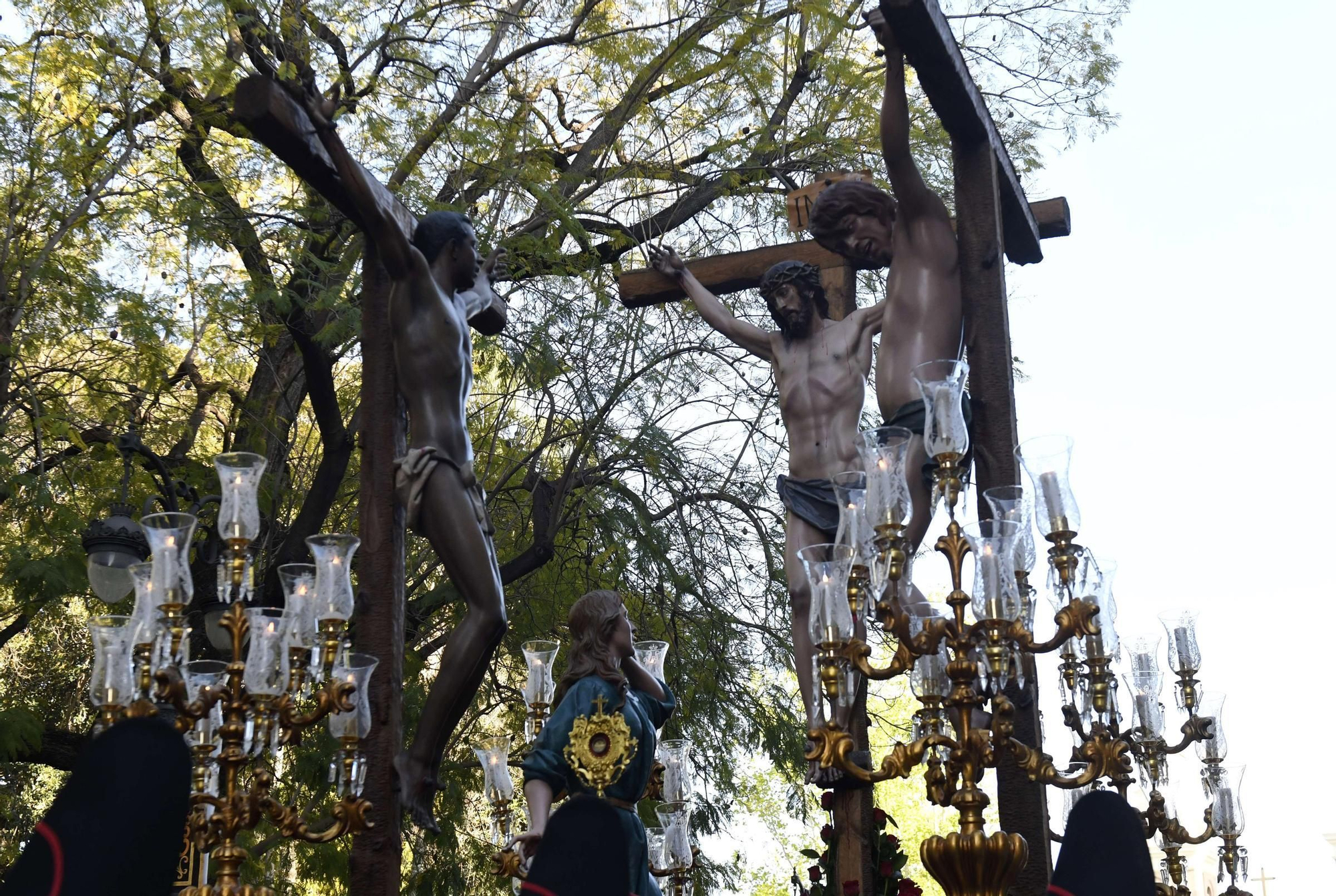 Procesión de la Soledad del Calvario en la Semana Santa de Murcia 2025.