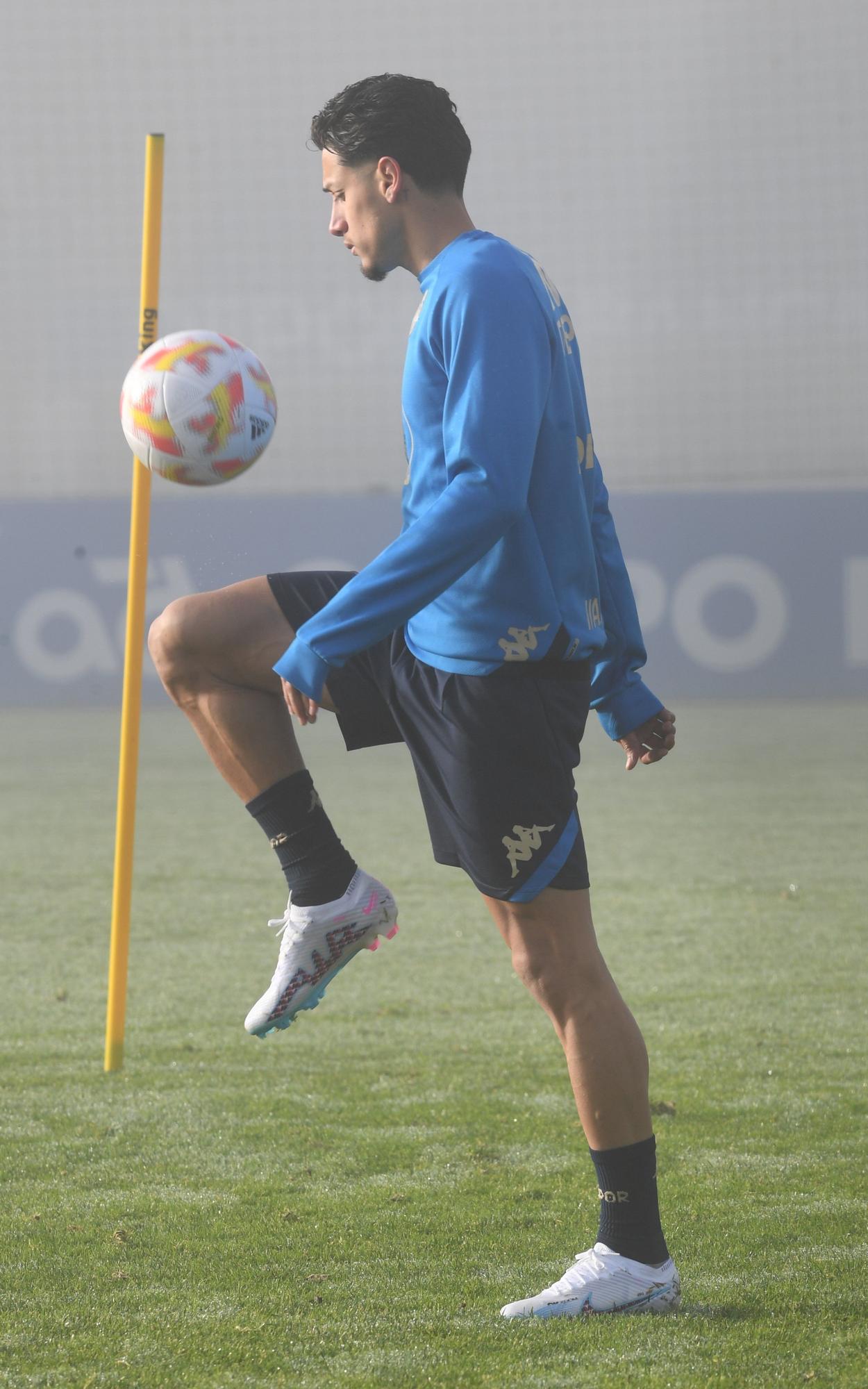 Primer día de entrenamiento de Saverio y Lebedenko con el Dépor