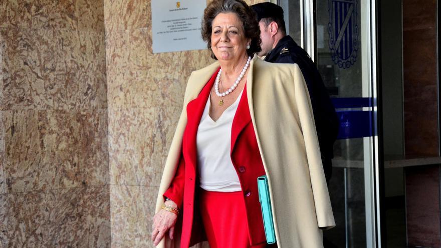 Rita Barberá, tras declarar en el juicio del caso Nóos.