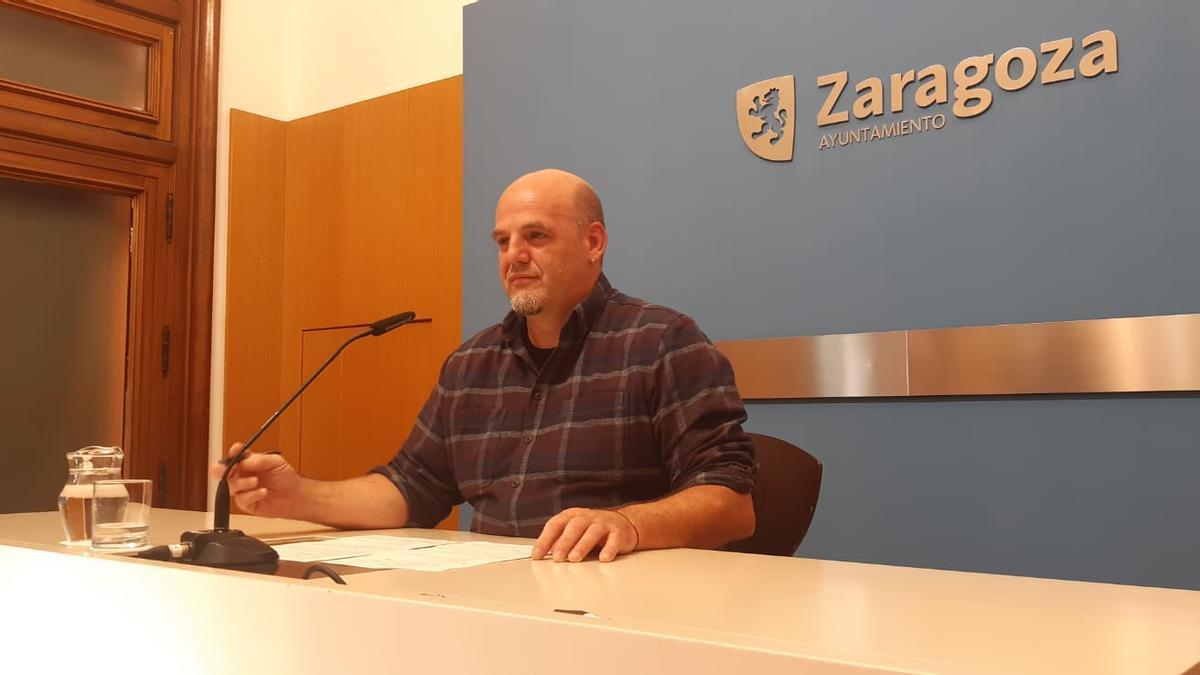 El concejal de ZeC, Suso Domínguez, en una imagen de archivo en el ayuntamiento.