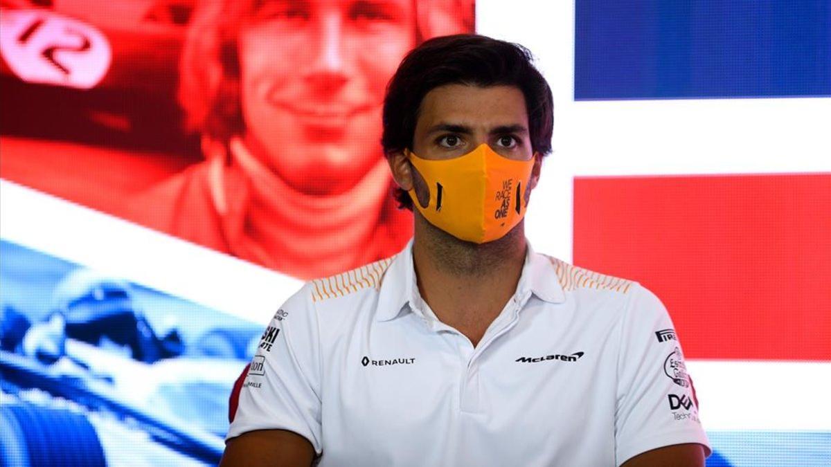 Sainz durante la rueda de prensa