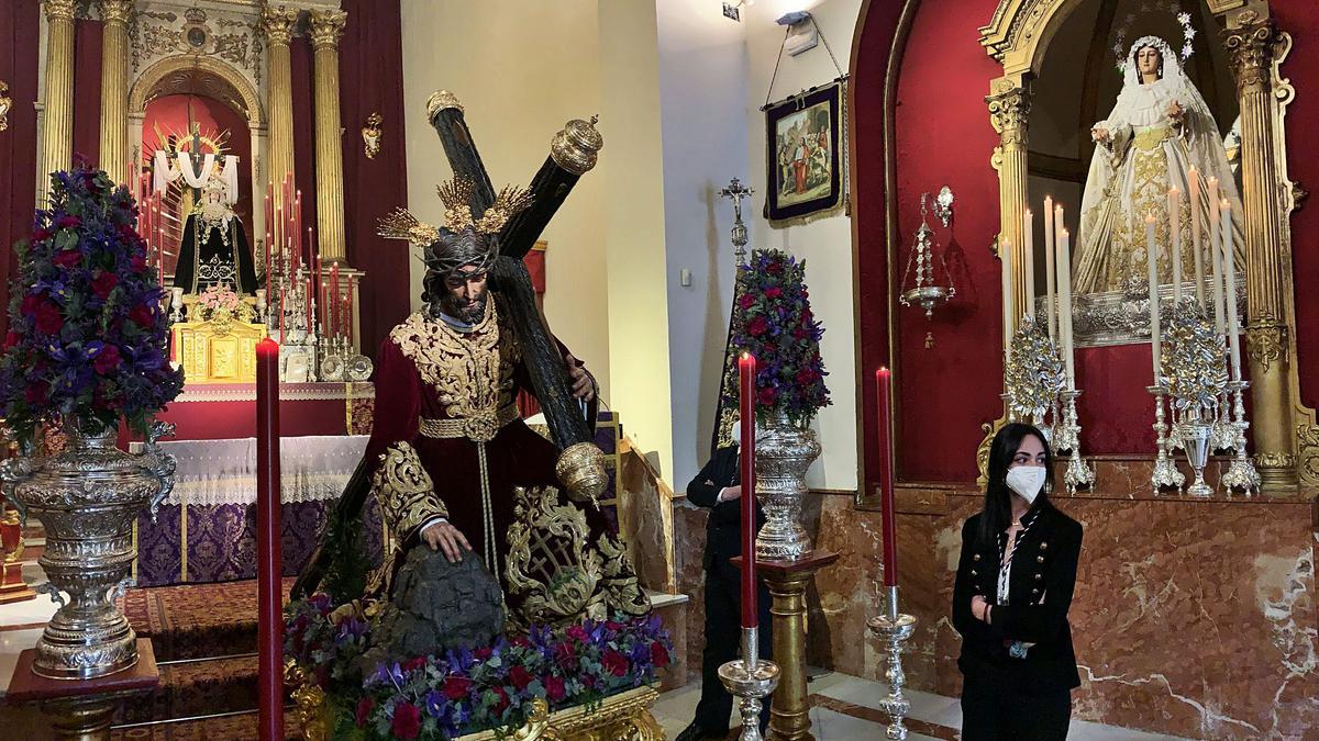 El Señor de los Pasos en el Monte Calvario en la iglesia de San Lázaro.