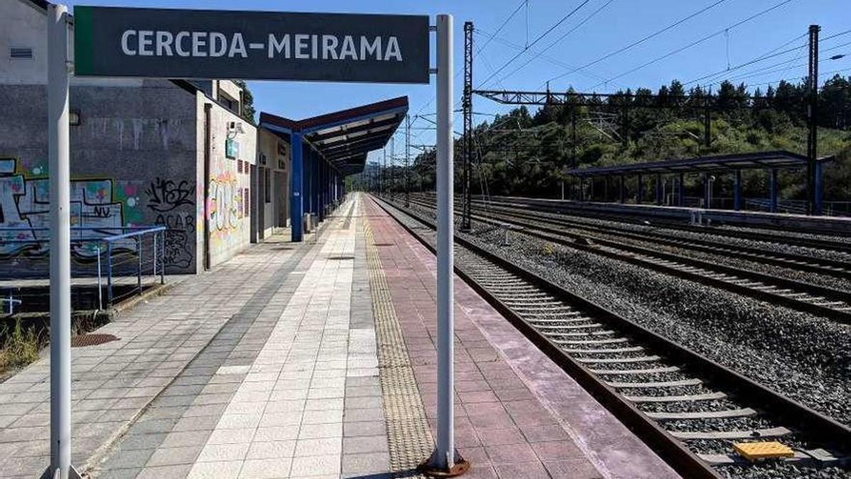 Apeadero ferroviario de Cerceda-Meirama.
