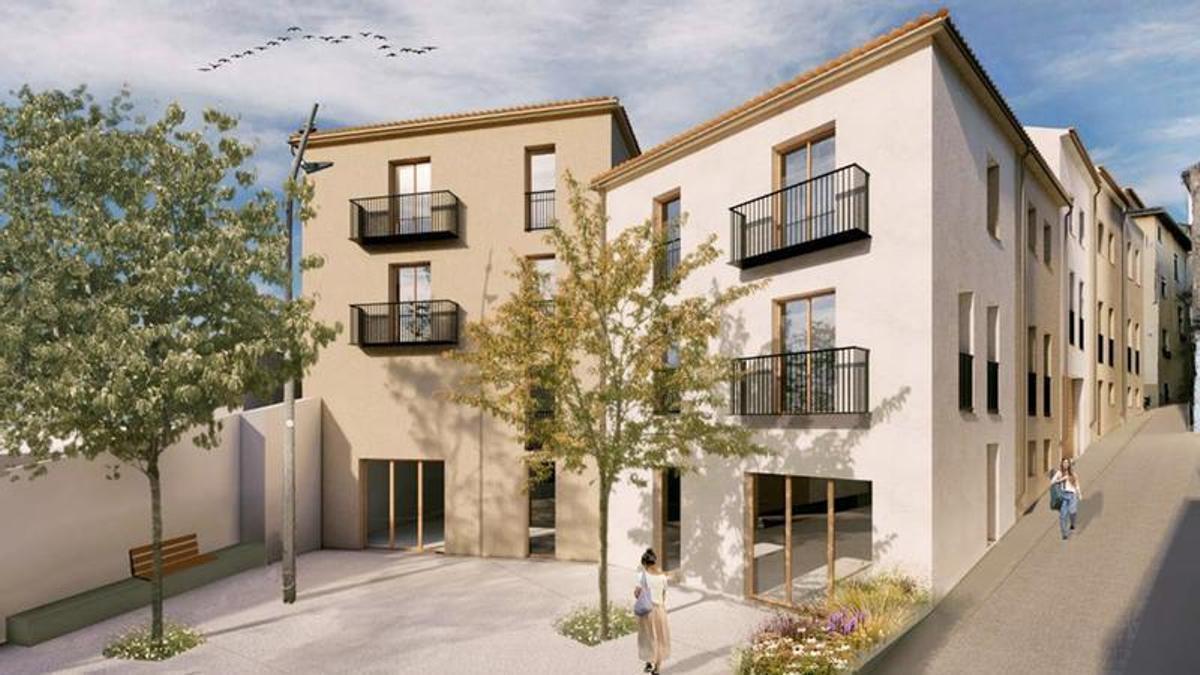 Figuración de las viviendas proyectadas en el barrio de la Vila de Ontinyent.