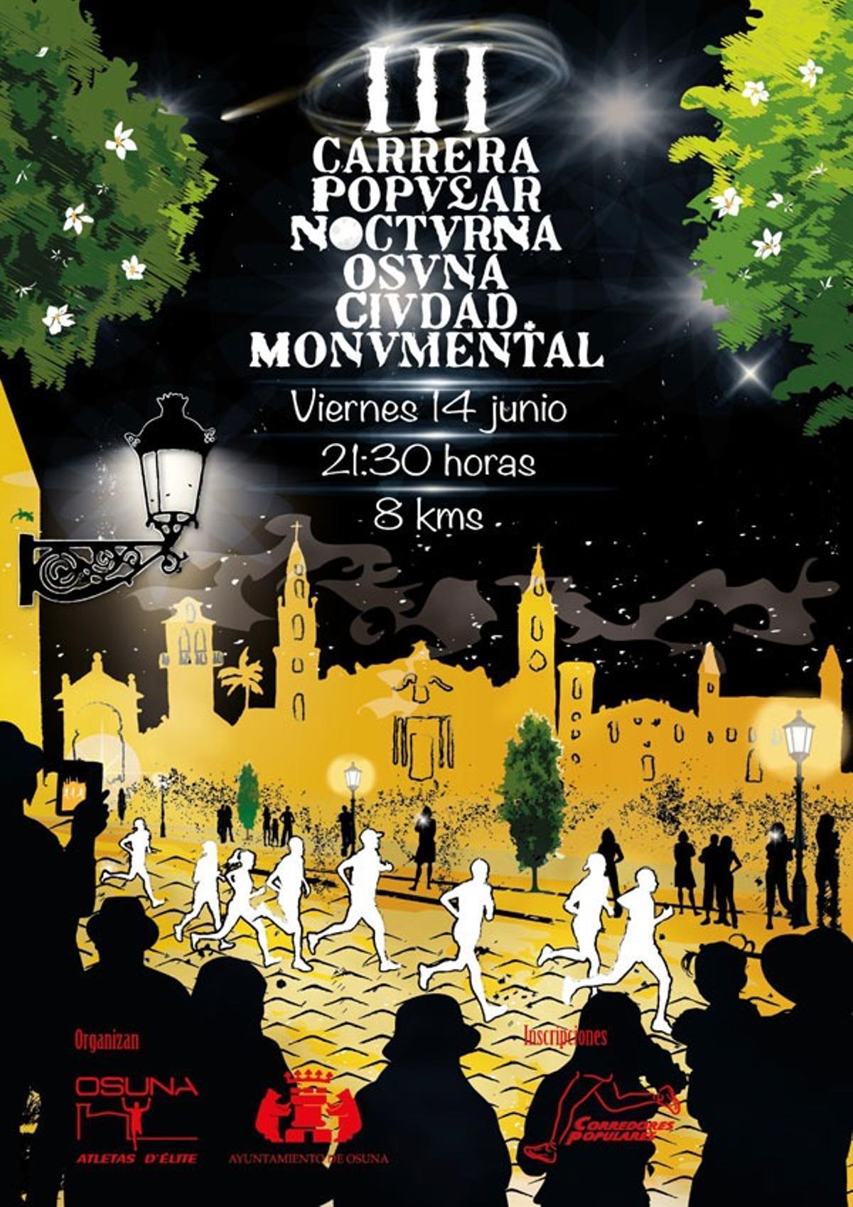 Cartel Carrera Nocturna de Osuna 2024