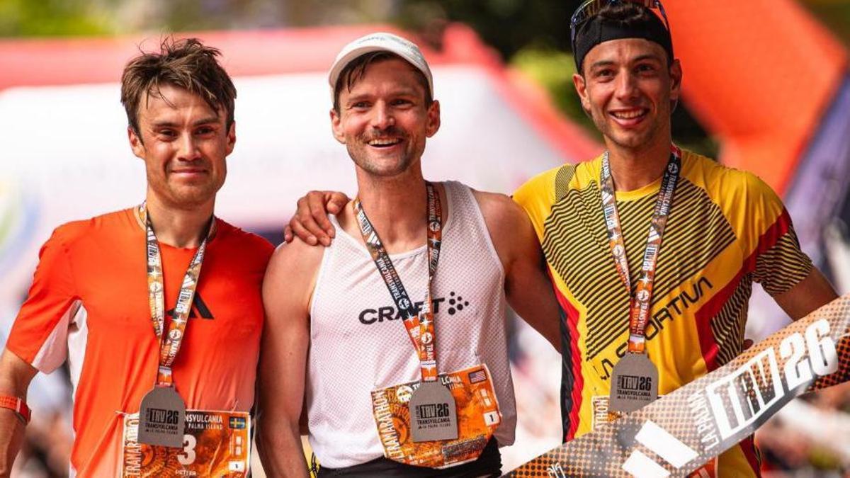 Peter Engdahl, David Sinclair y Maguet, podio de la Ultra masculina. | EL DÍA
