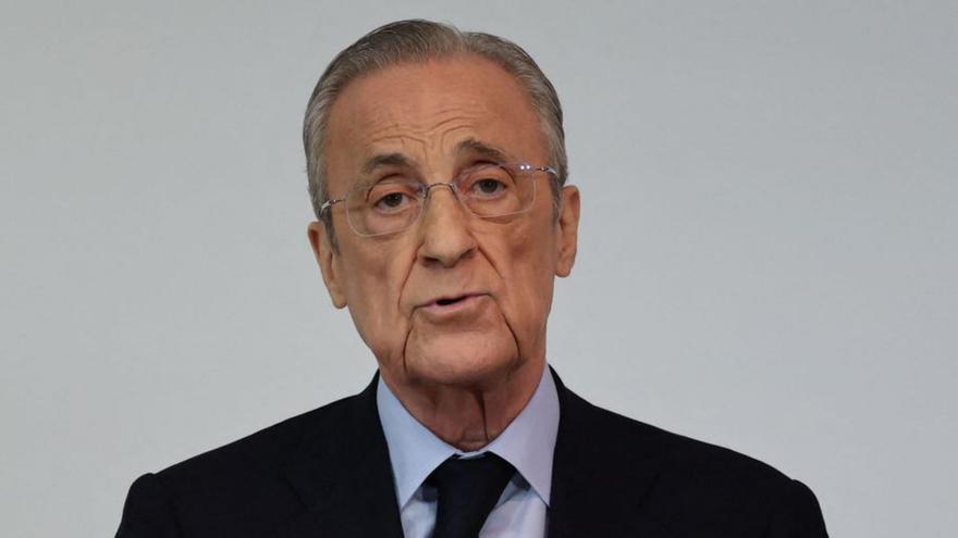 Florentino Pérez, ahir durant el seu discurs de Nadal a la premsa.