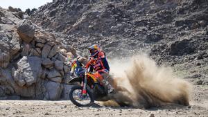Daniel Sanders, en acción durante la segunda etapa del Dakar