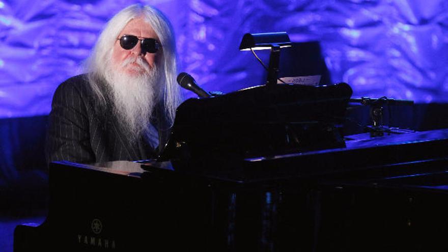 Leon Russell en los premios del Salón de la Fama, en Nueva York.