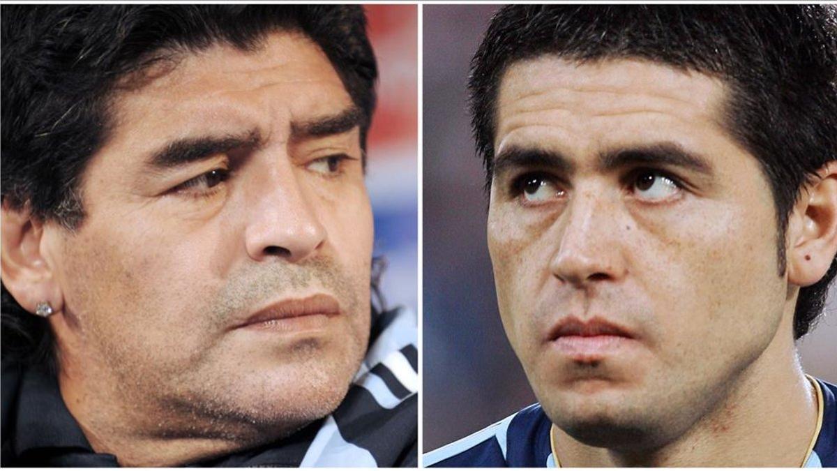 La relación entre Maradona y Riquelme hace años que se rompió