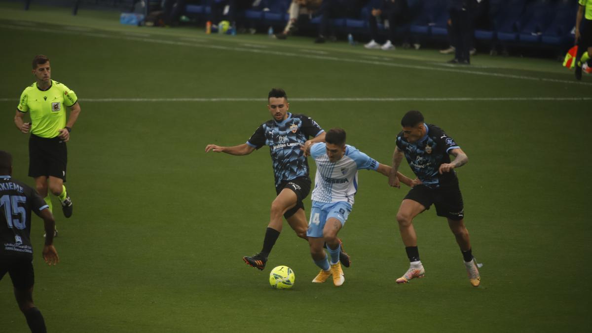 Partido de la Liga Smartbank entre el Málaga CF y el Almería