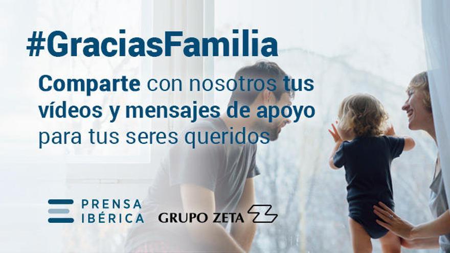 Comparte tus fotos en las redes sociales con la etiqueta #GraciasFamilia