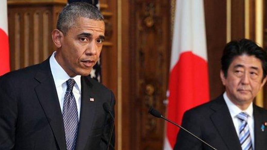 Obama, con Shinzo Abe en Tokio.