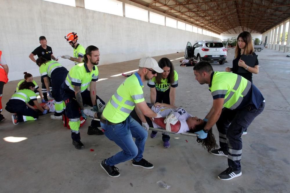 Simulacro de atropello múltiple en el campus de Cartagena de la UCAM