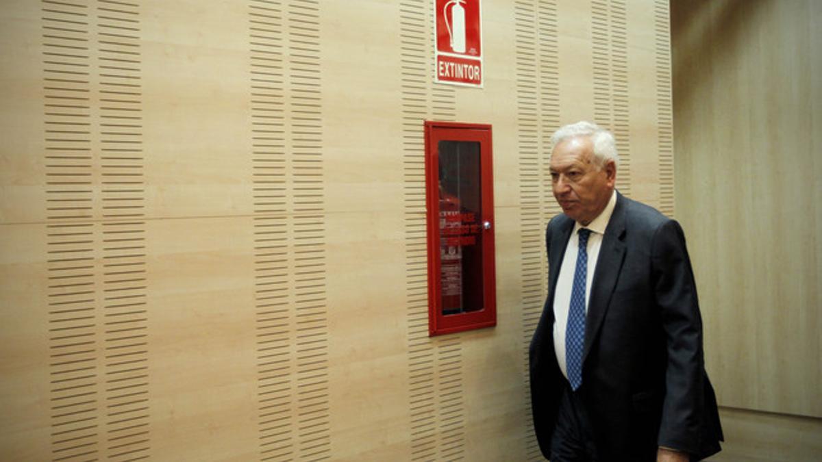 García-Margallo, en la sede del Ministerio de Asuntos Exteriores, este jueves, en Madrid.