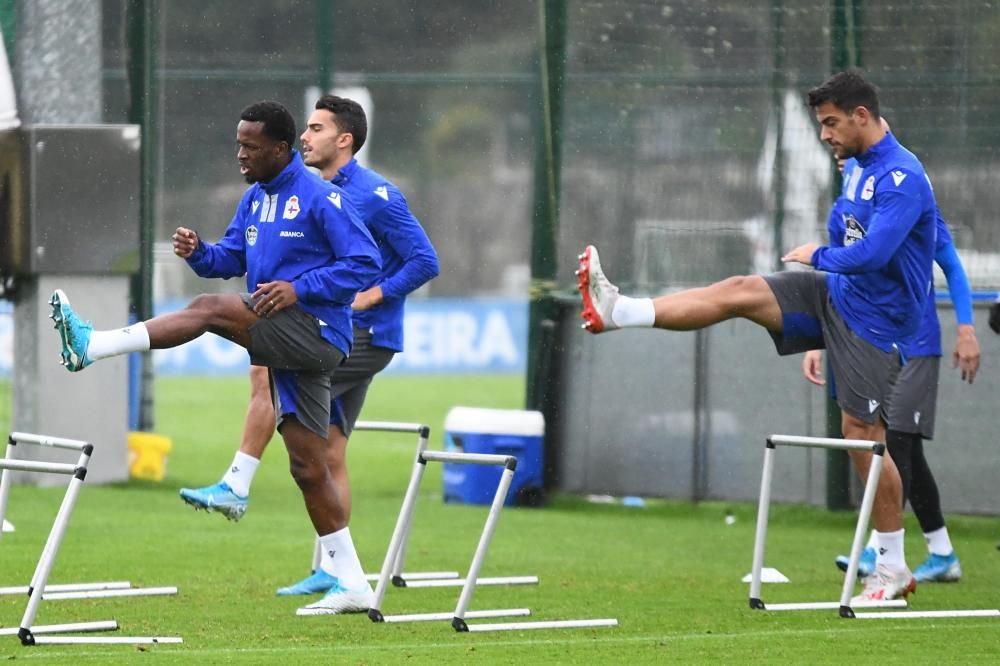 Entrenamiento en la ciudad deportiva de Abegondo.