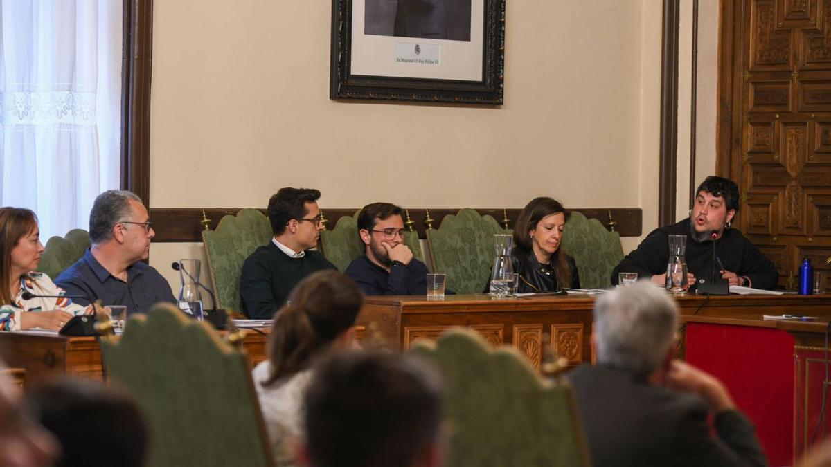 Bancada del Partido Popular en el Pleno del Ayuntamiento de Zamora.