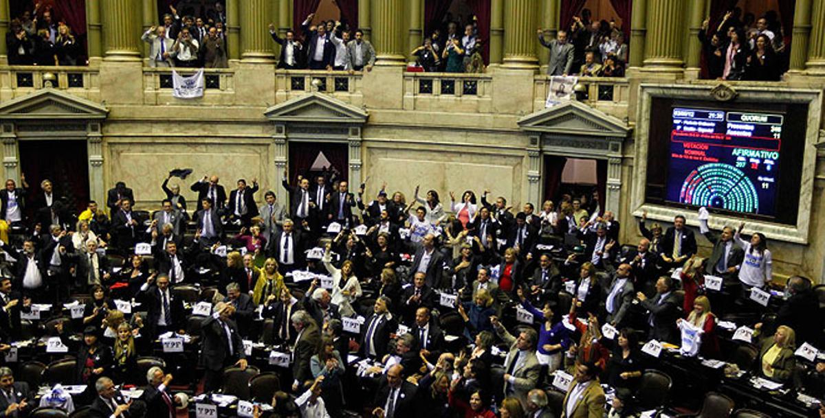 El Congrés argentí ha votat a favor de l’expropiació d’YPF a Repsol, amb 207 vots a favor, 36 en contra i sis abstencions.