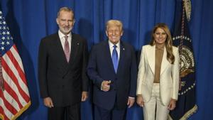 El rei Felip, amb Trump i Melania a Nova York