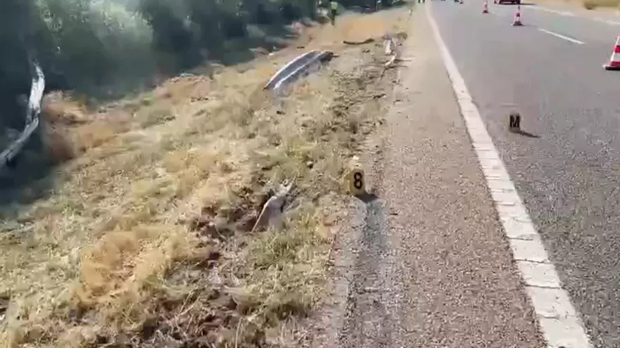 Así estaba el lugar del accidente de Diogo Jota horas después