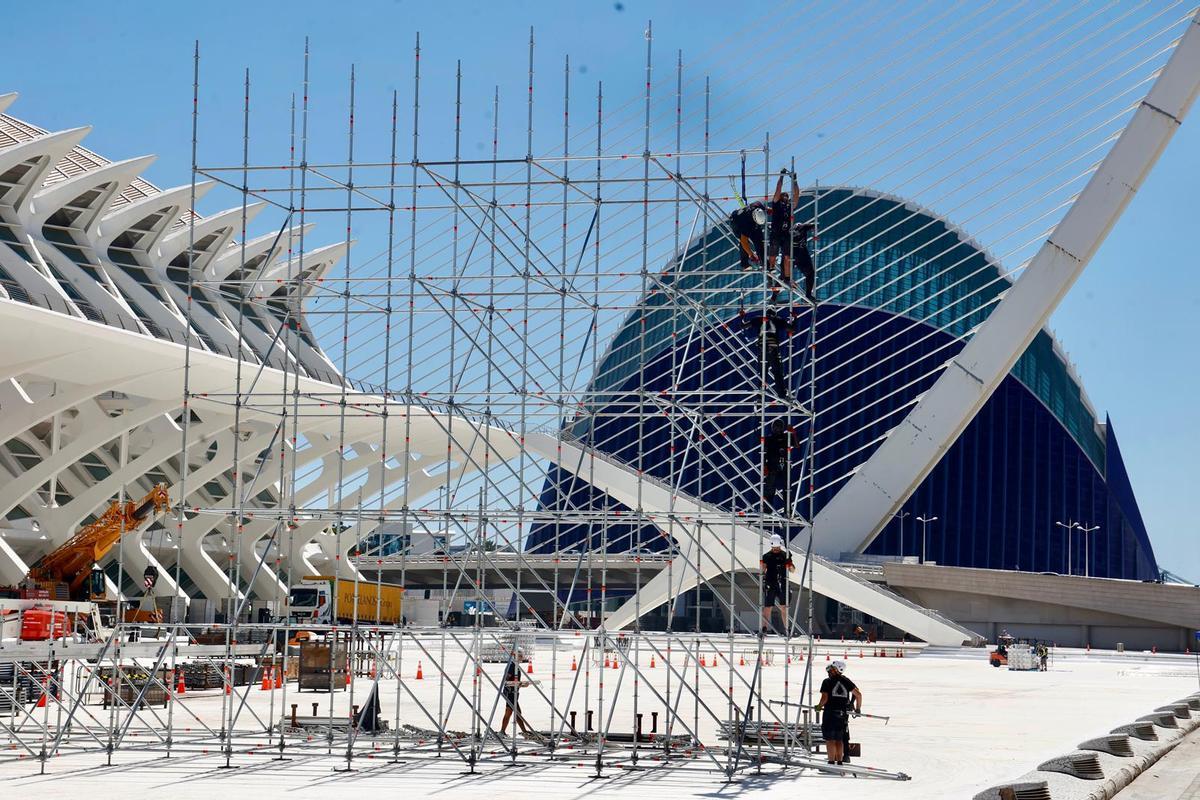 El Festival de les Arts inicia montaje en la Ciutat de les Arts y Ciències de València