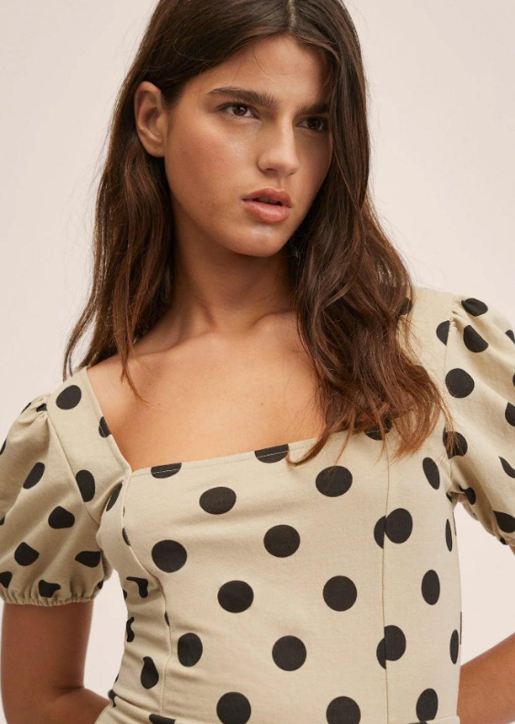Vestido lunares de Mango
