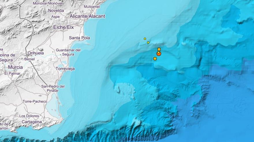 Los 6 temblores registrados en la costa alicantina esta semana