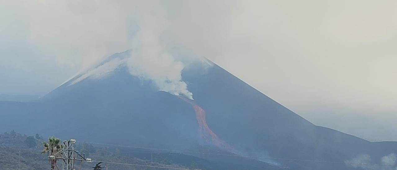 Desbordamiento lávico del volcán de La Palma