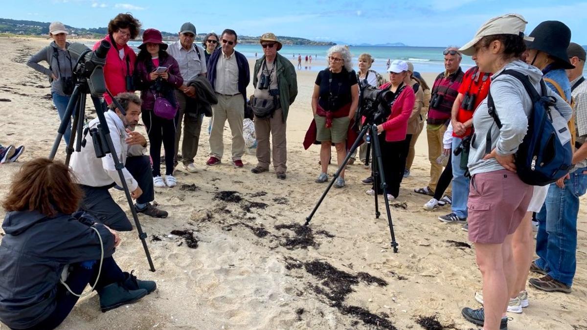 Una de las jornadas de educación y sensibilización ambiental desarrolladas en la playa de A Lanzada.