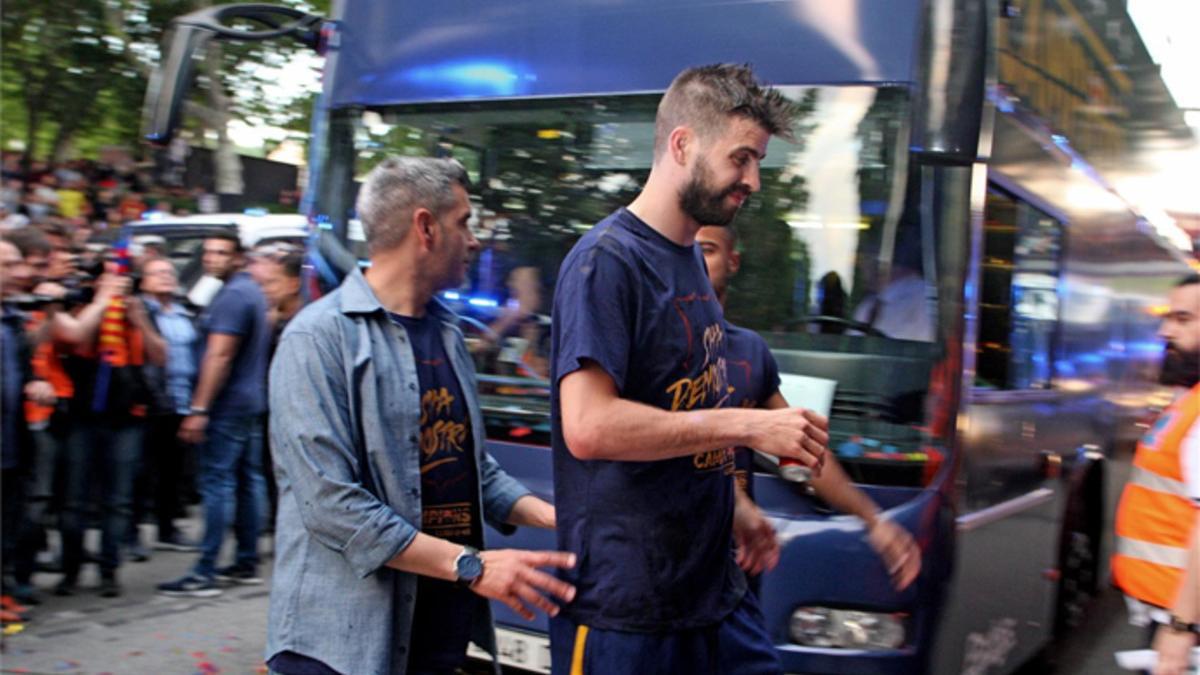 Piqué fue protagonista en la rúa