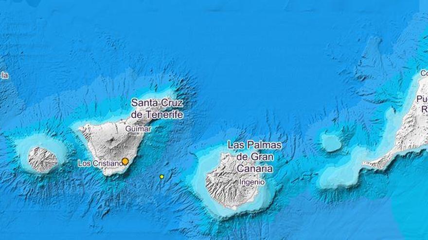 Localización de los tres temblores detectados por el IGN