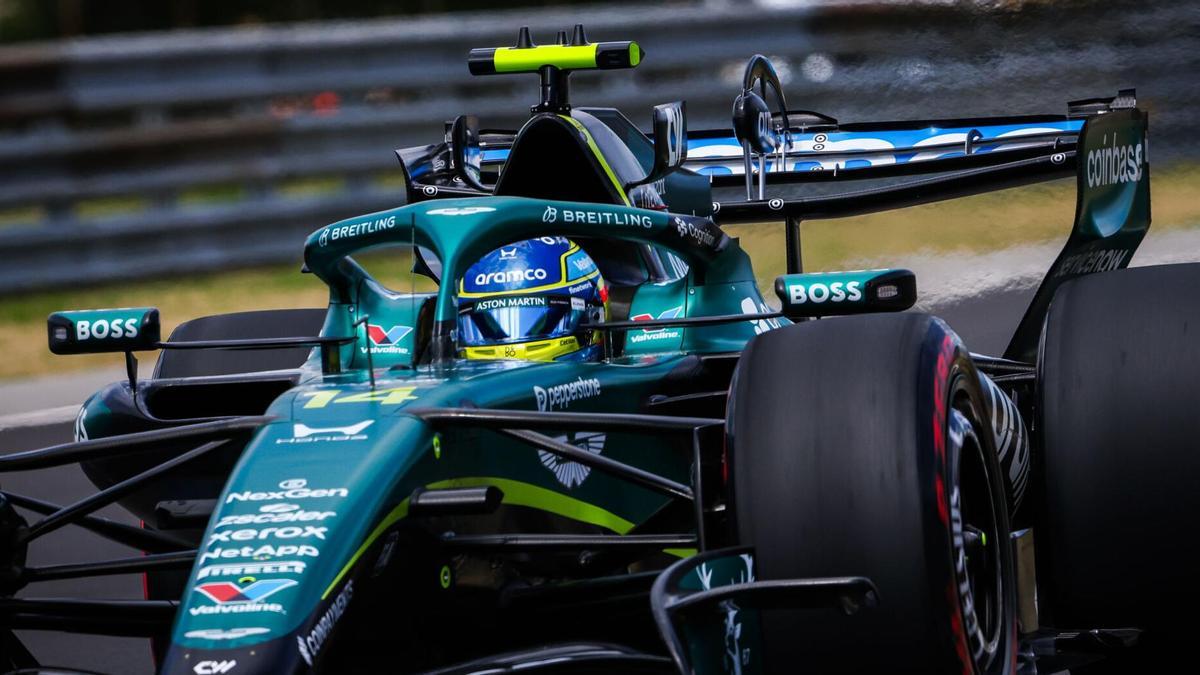 Fernando Alonso en pista