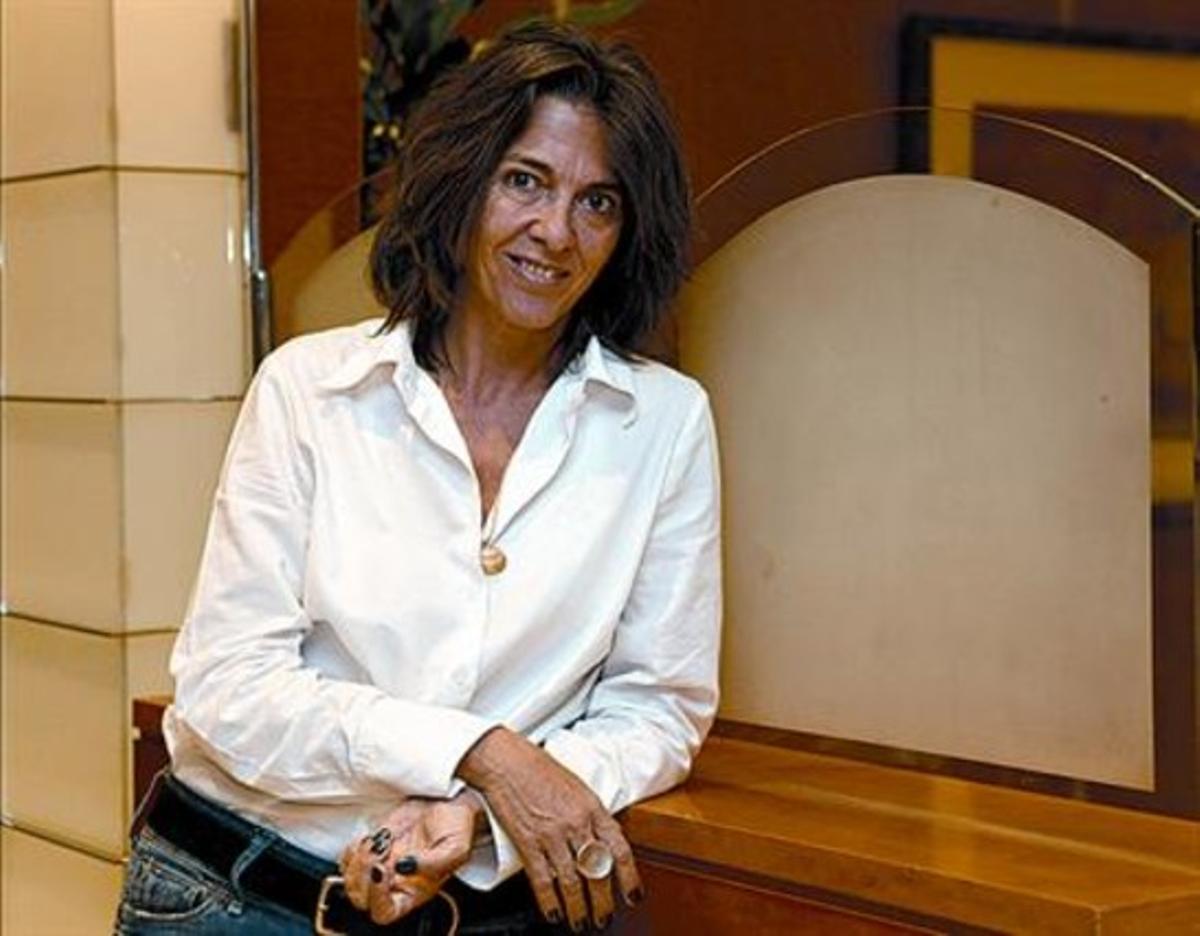L’escriptora Flavia Company, ahir a Barcelona.