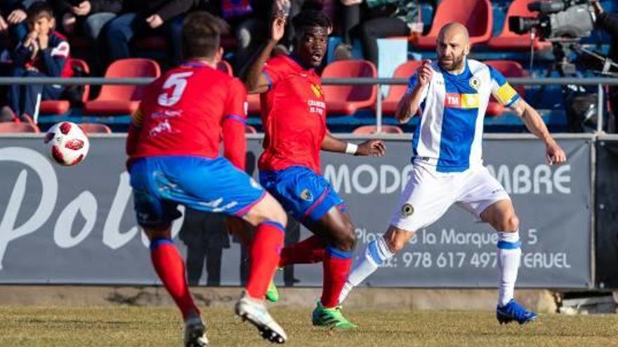 El capitán del Hércules Chechu Flores, el pasado domingo en Teruel.