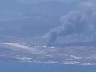 El incendio de Citubo en Ibiza visto desde un avión