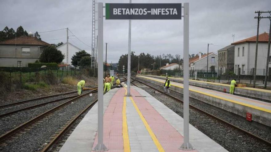 Estación de Infesta, en Betanzos.