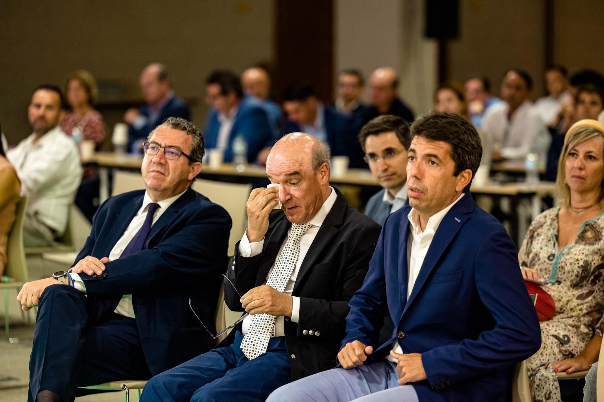 Algunos conocían la noticia y otros la han conocido durante el tradicional discurso. Toni Mayor, presidente de Hosbec, dejará de serlo tras 14 años en el cargo. Mayor lo ha anunciado antes un auditorio lleno y durante la asamblea anual de la entidad turística celebrada este viernes en Benidorm.