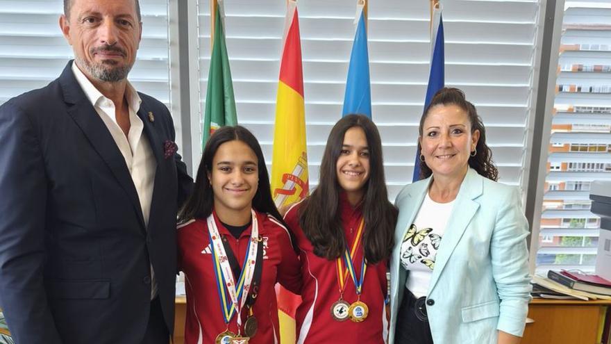 Recepción a las judokas campeonas Valeria y Adriana Coronado