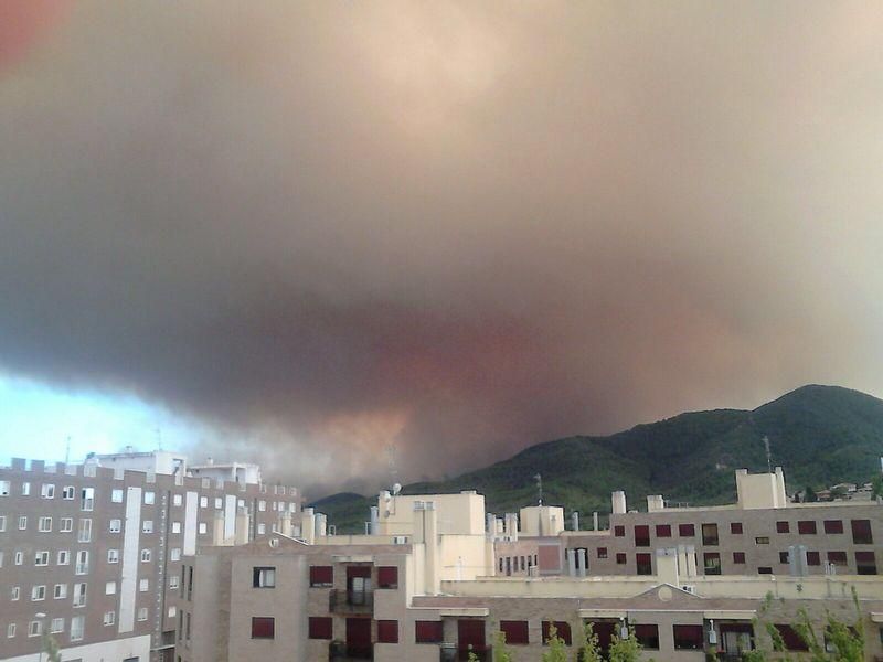 Incendio en Serra d'Espadà
