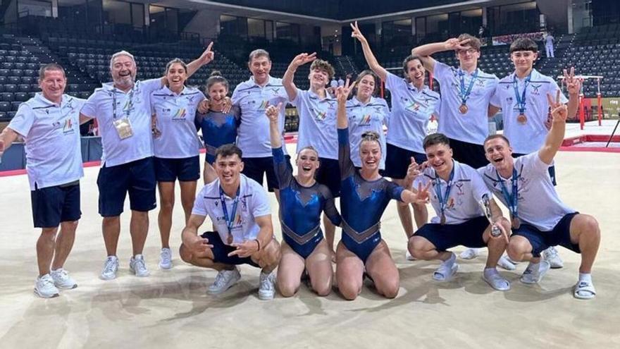 El bronce del Xelska masculino pone el broche al Nacional de gimnasia artística